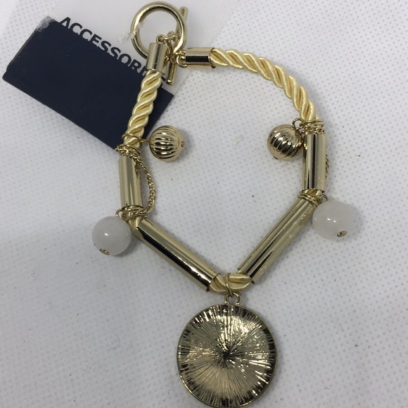 Enamel ivory corded bracelet - Picture 2 of 2